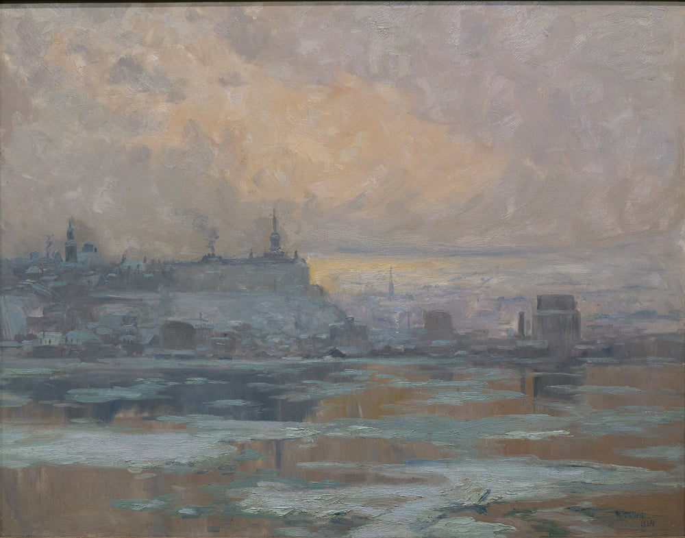 Québec vu de Lévis - Maurice Galbraith Cullen image 1 copie peinte à la main à l’huile