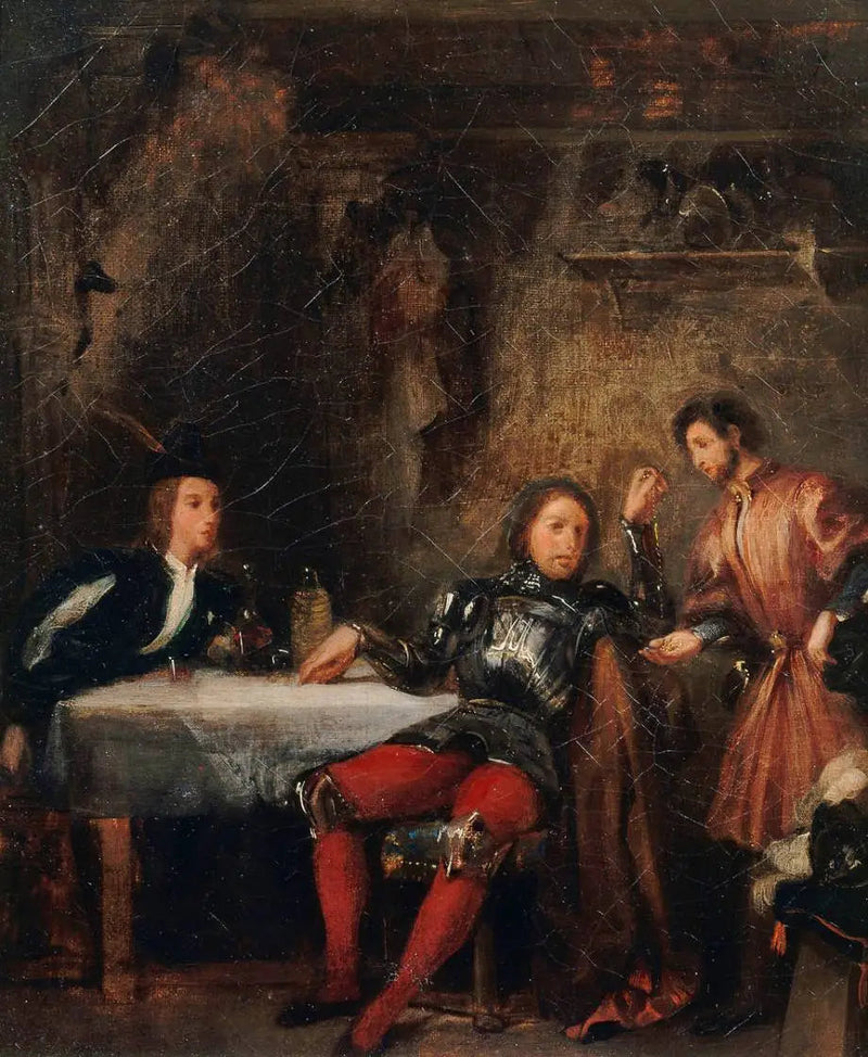 Quentin Durward og den arrede - Eugène Delacroix