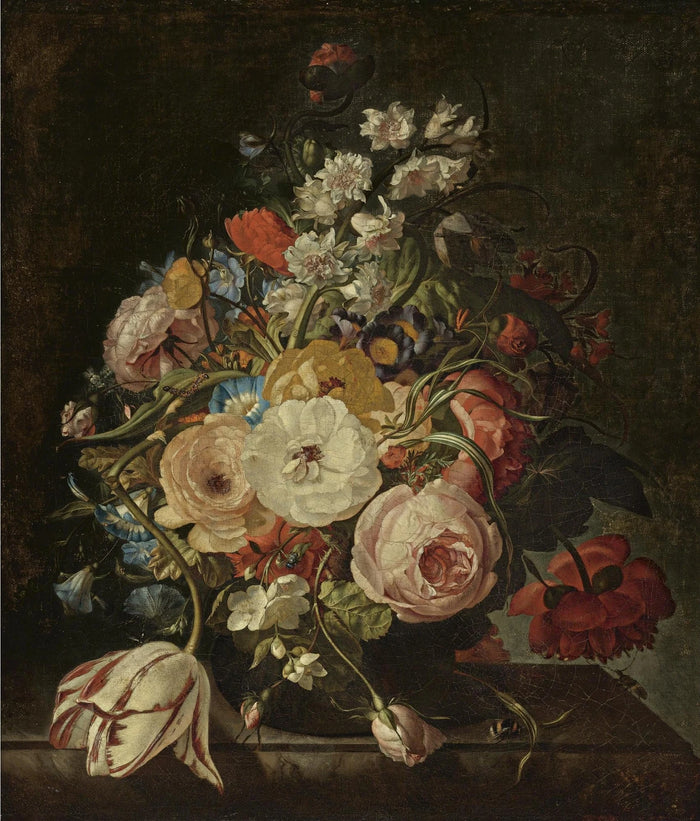 Buket blomster i en glasvase - Rachel Ruysch