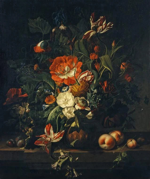 Fleurs dans un vase en terre cuite — Fitzwilliam - Rachel Ruysch