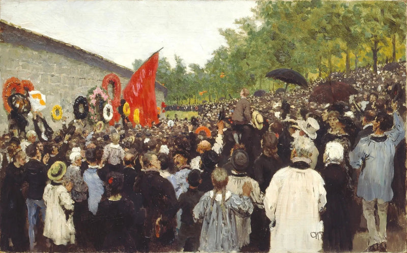 Samling ved Père Lachaise til minde om ofrene for Kommunen - Ilya Repin