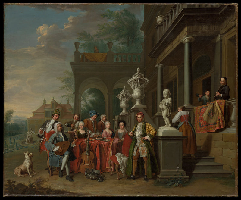 Un rassemblement musical à la cour de l'Électeur Karl Albrecht de Bavière - Peter Jacob Horemans
