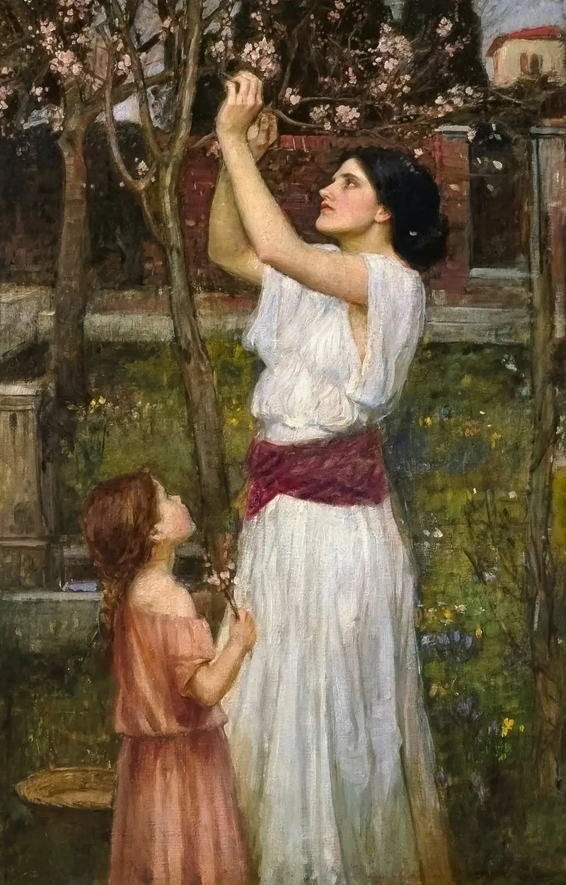 Sammenbringe mandelblomster - John William Waterhouse