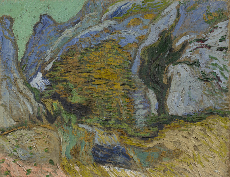 Kløft med en lille bæk - Vincent van Gogh