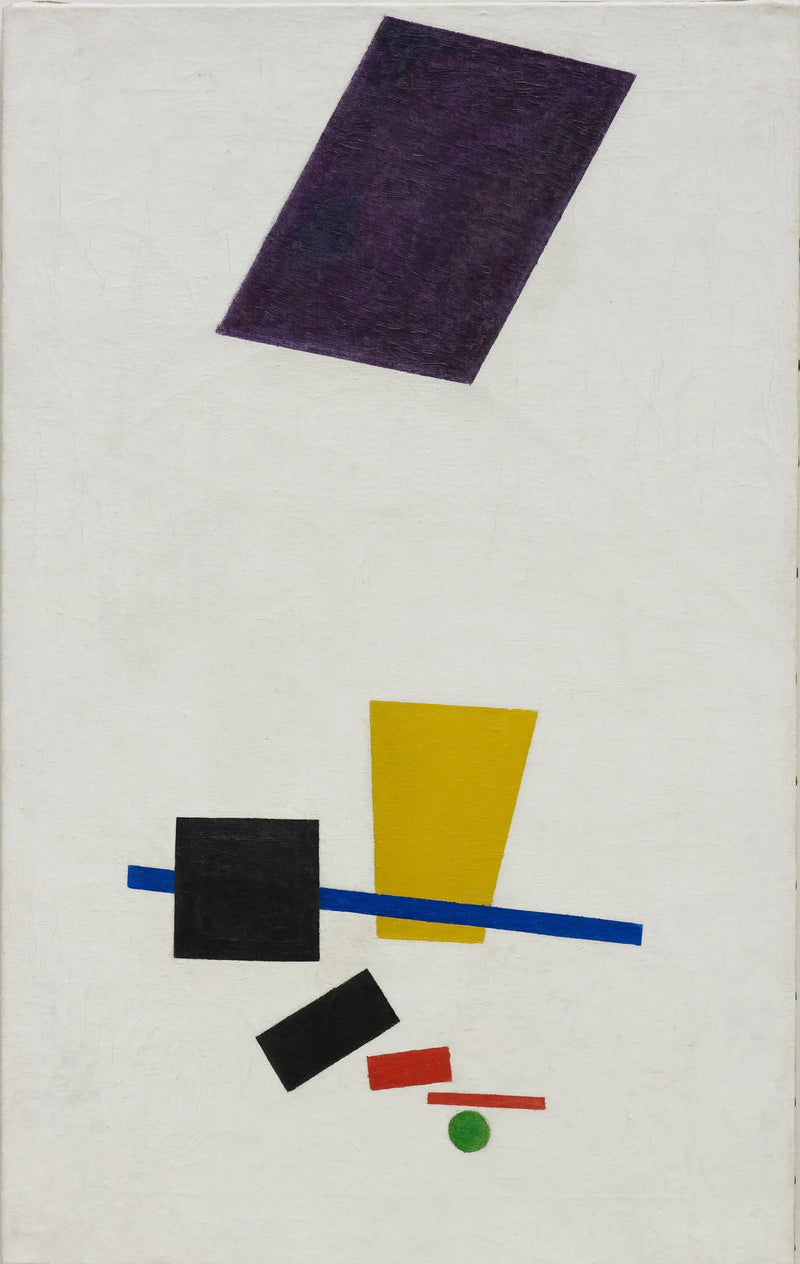 Realistisk maleri af en fodboldspiller - Farvemasser i 4. dimension - Kazimir Malevich