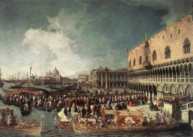 Modtagelse af ambassadøren på Doge-paladset - Canaletto