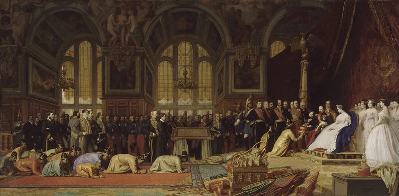 Modtagelse af de siamesiske ambassadører af kejser Napoleon III på Fontainebleau-slottet, 27. juni 1861 - Jean-Léon Gérôme
