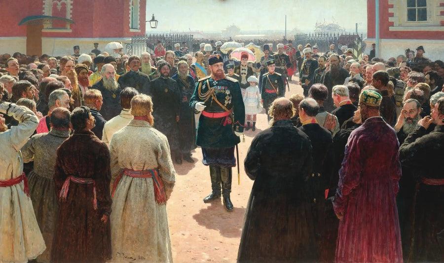 Modtagelse af Alexandre III af syndikerne af volosts i paladsets gård - Ilya Repin
