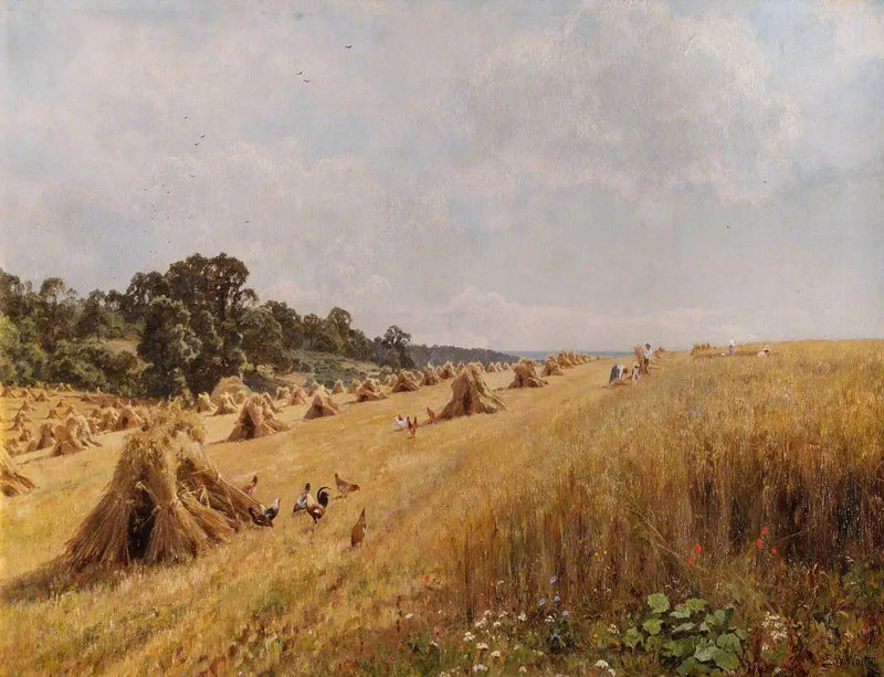 Familienhøst i marken - Edward Wilkins Waite