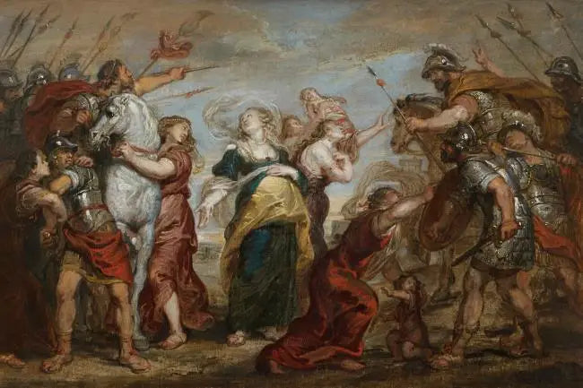 Forlig mellem Sabinerne og romerne - Peter Paul Rubens