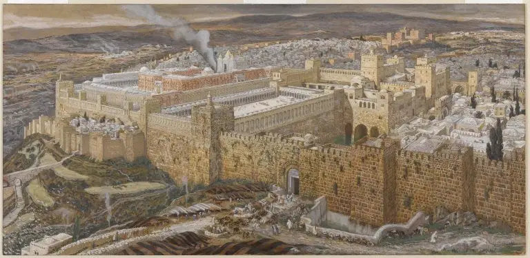 Rekonstruktion af Jerusalem og Herodes' tempel - James Tissot