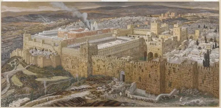 Rekonstruktion af Jerusalem og Herodes' tempel - James Tissot