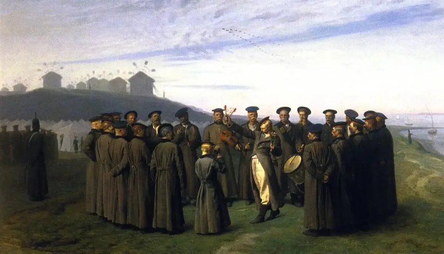 Rekreation i en russisk lejr - Jean-Léon Gérôme