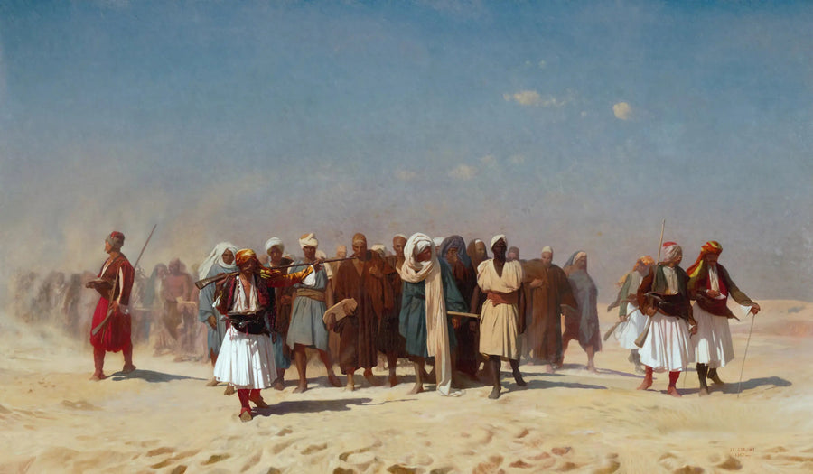 Egyptiske rekrutter krydser ørkenen - Jean-Léon Gérôme
