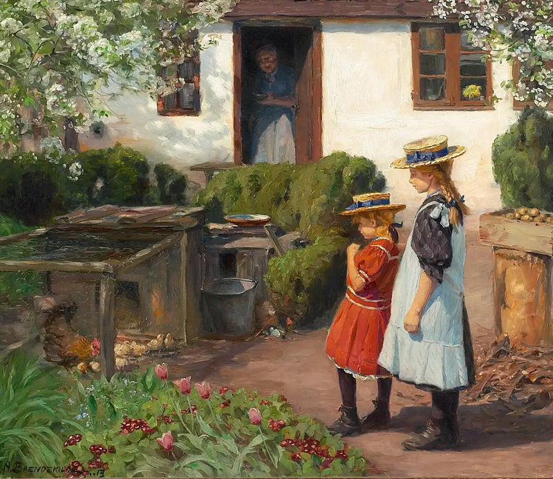 Se kyllingerne. - H. A. Brendekilde