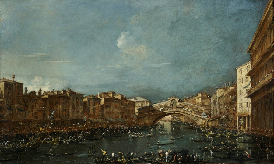 Regatta på Rialto-broen - Francesco Guardi