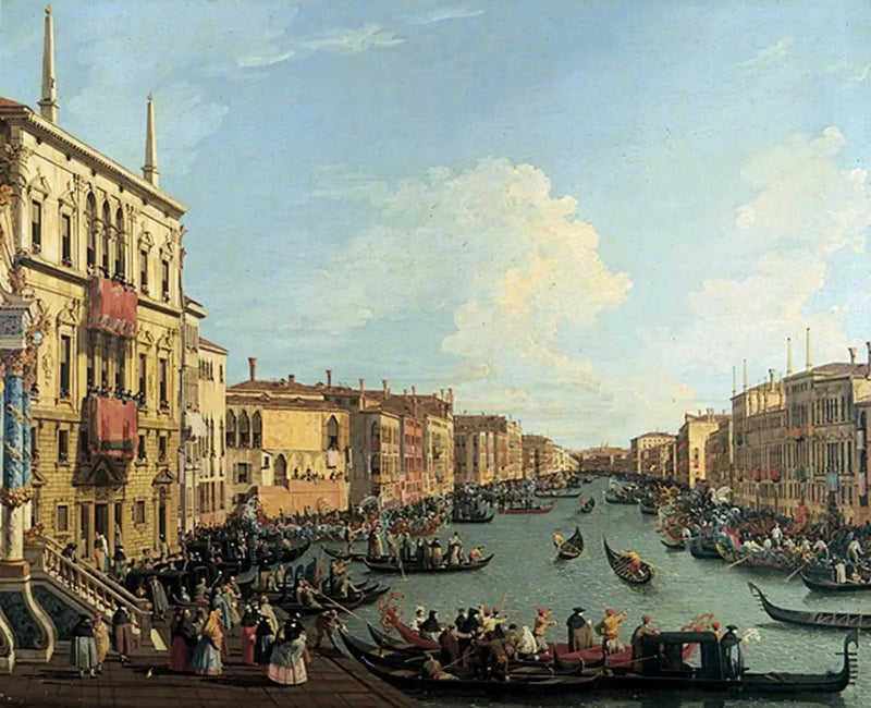 Regatta på Grand Canal, Venedig - Canaletto