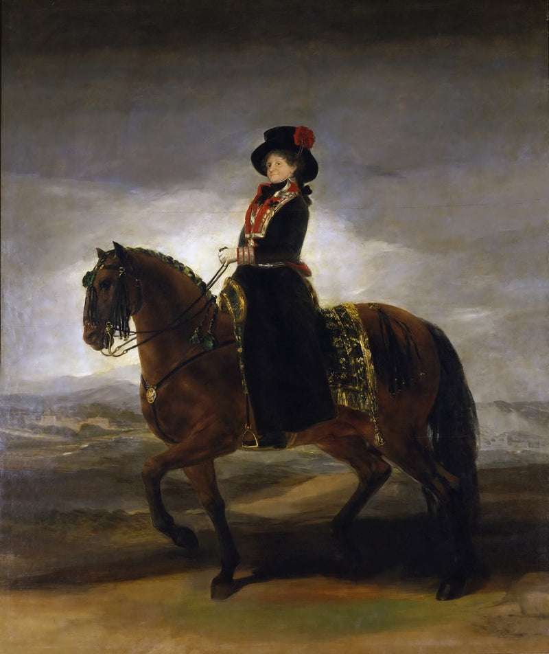 La Reine Marie-Louise à cheval - Francisco de Goya