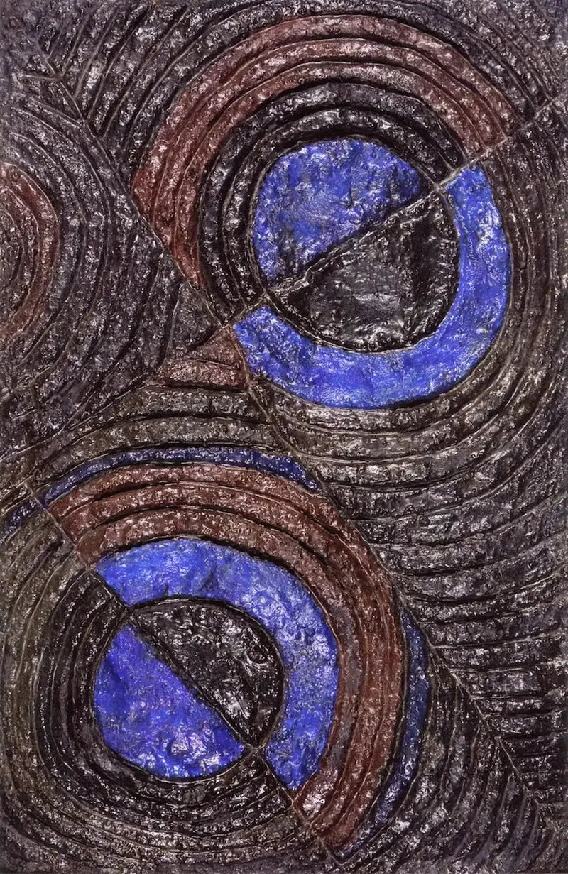 Brun og blå relief - Robert Delaunay