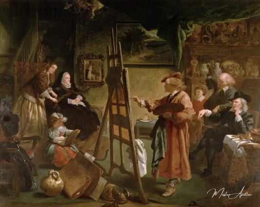 Rembrandt dans son atelier - Rembrandt van Rijn - Reproductions de tableaux et peintures haut de gamme