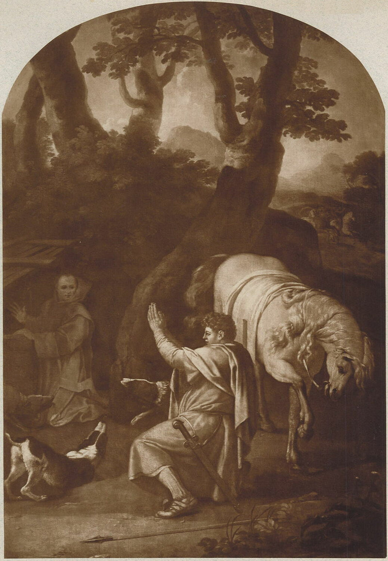 Møde mellem Sankt Bruno og Grev Roger af Sicilien - Eustache Le Sueur
