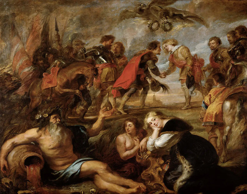 Møde mellem kong Ferdinand og kardinal-prins Ferdinand i Nördlingen - Peter Paul Rubens