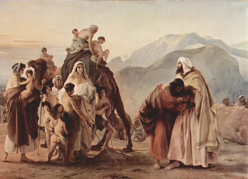Møde mellem Esaù og Jakob - Francesco Hayez