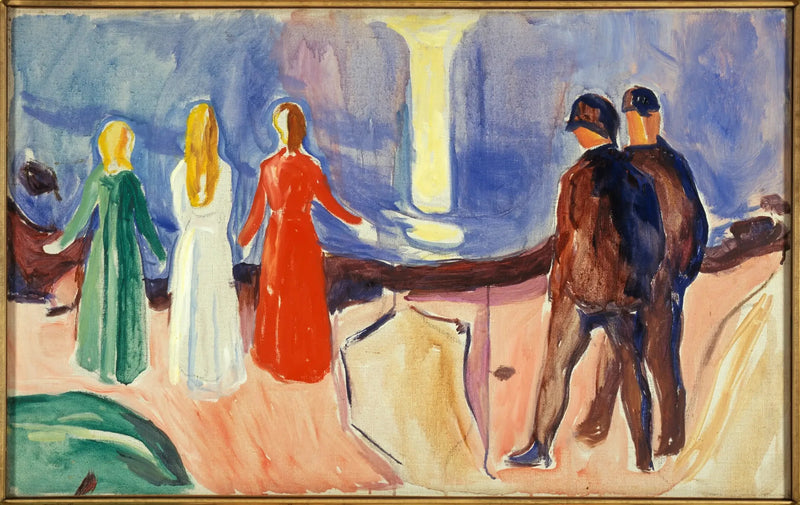 Møde på stranden - Edvard Munch