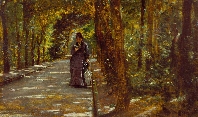 Møde i Portici-skoven - Giuseppe De Nittis