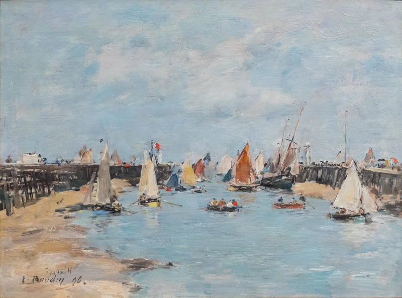 Tilbagekomsten af fiskerbåde til Trouville - Eugène Boudin