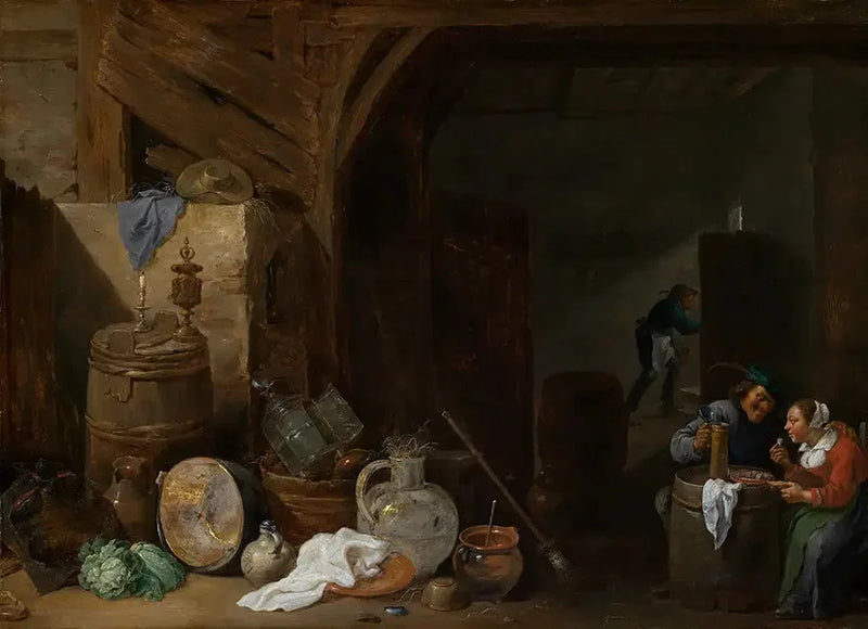 Måltid i laden - David Teniers den Yngre