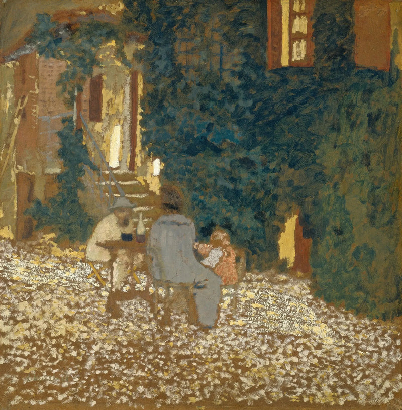 Måltid i en have - Édouard Vuillard
