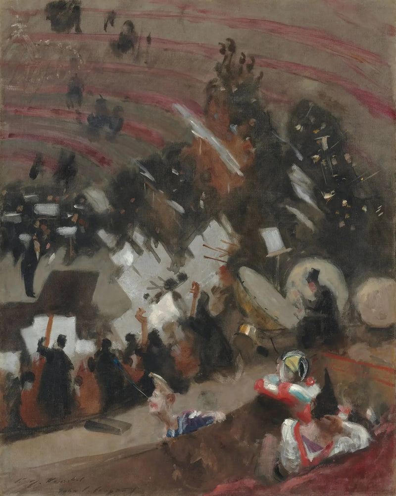 Gentagelse af Pasdeloup Orkesteret i Cirque d'Hiver - John Singer Sargent