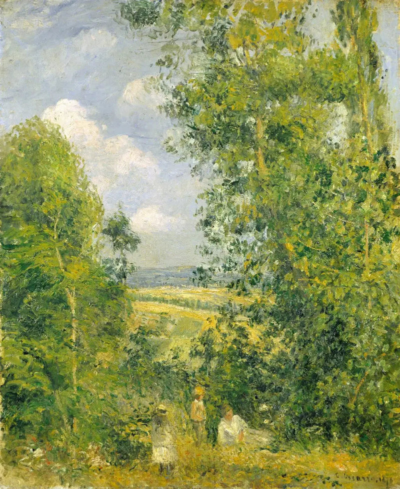 Hvile i skoven (Gruouettes-kysten), Pontoise - Camille Pissarro