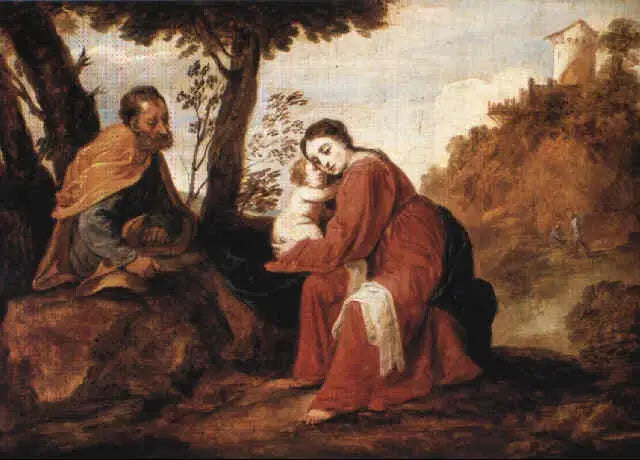 Repos pendant la fuite en Égypte - David Teniers le Jeune - Alpha Reproduction