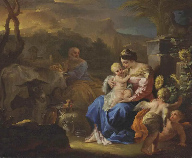 Repos under flugten til Egypten - Francesco Solimena