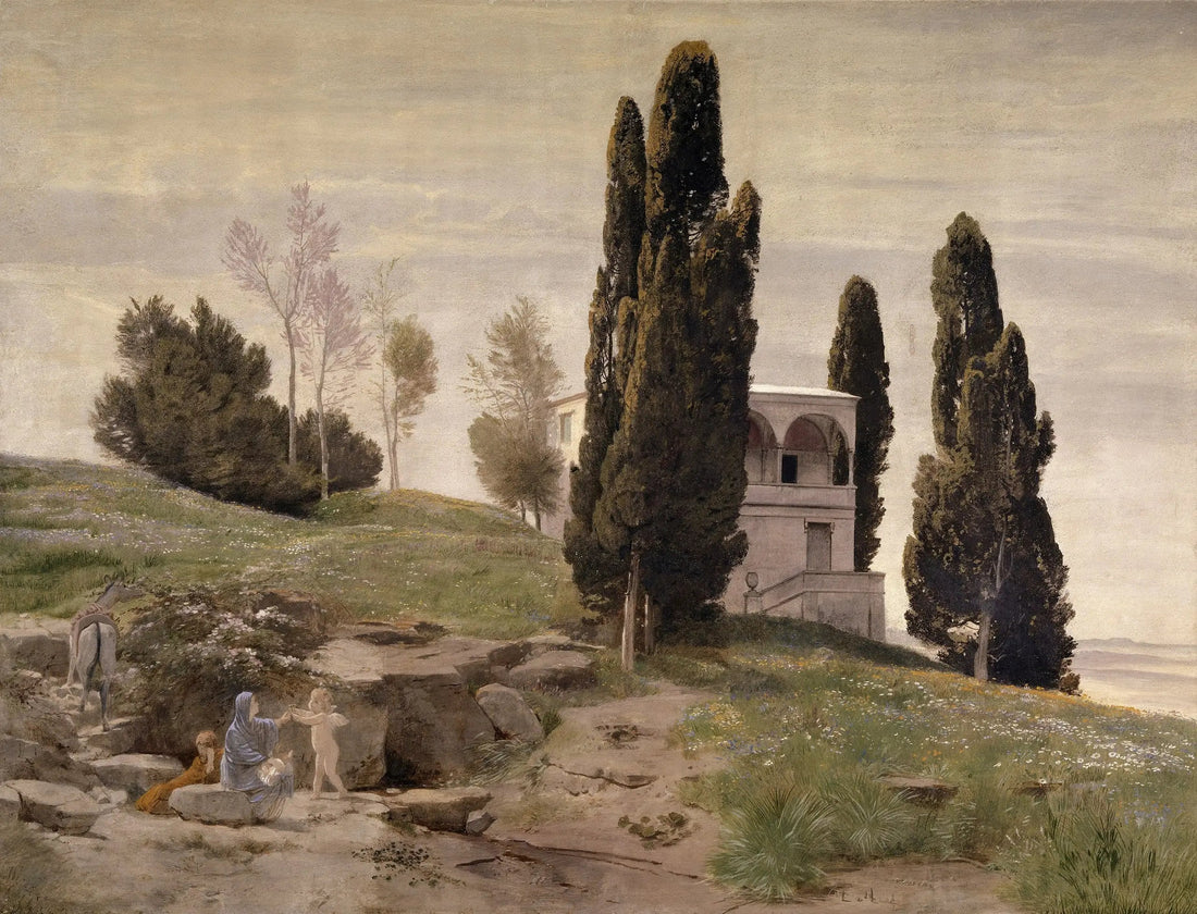 Hængende anhængere Fugen i Egypten - Arnold Böcklin
