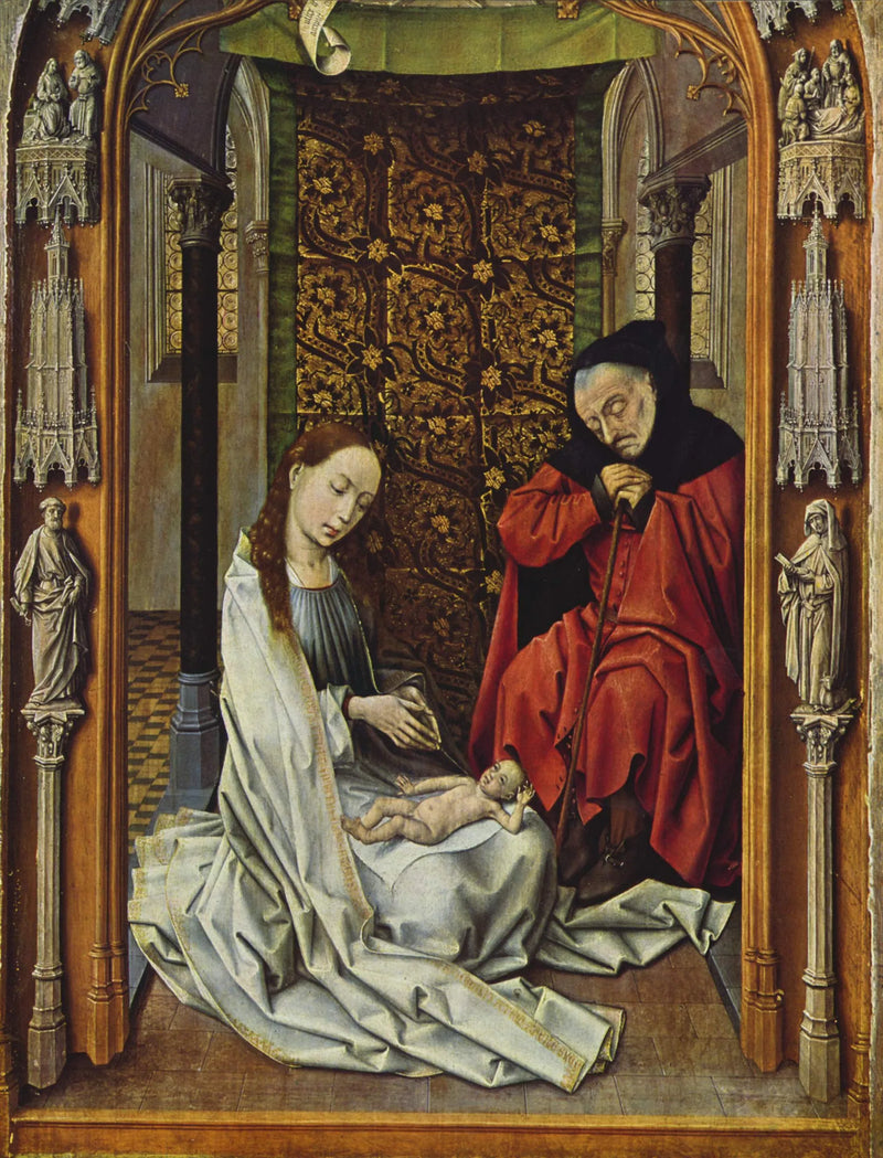 Det kongelige kapelbord: Den hellige familie - Juan de Flandes