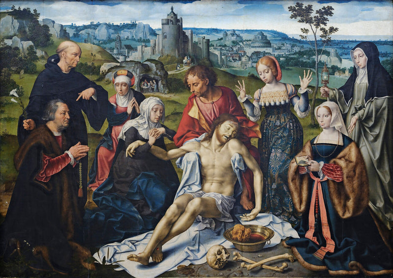 Kristi sorgens altertavle: Sorgens scene - Joos van Cleve