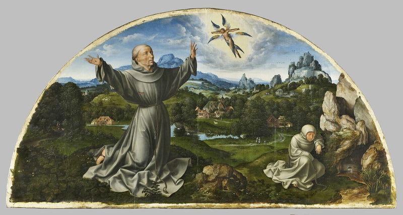 Kristi sorgeskjold: Saint Franciskus af Assisi's stigmatisering - Joos van Cleve
