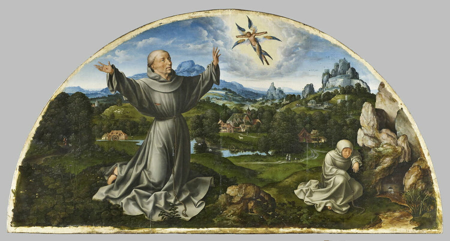 Kristi sorgeskjold: Saint Franciskus af Assisi's stigmatisering - Joos van Cleve