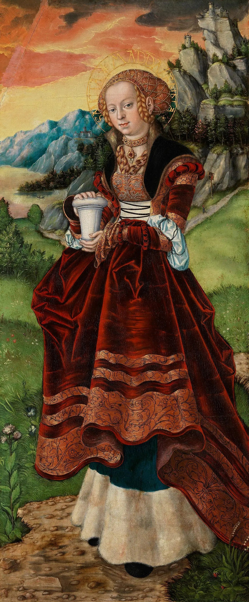 Retable de Pfirtscher : Helgeninde Maria Magdalena - Lucas Cranach den Ældre
