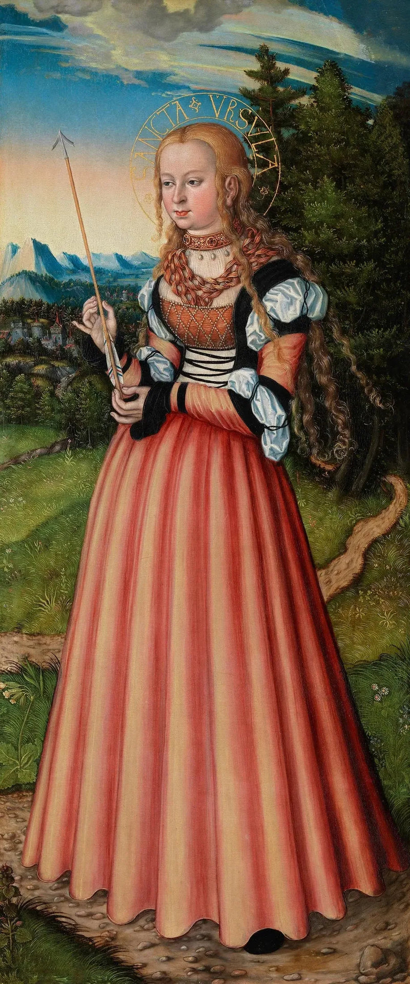 Pfirtscher-bordet: Saint Ursula - Lucas Cranach den Ældre