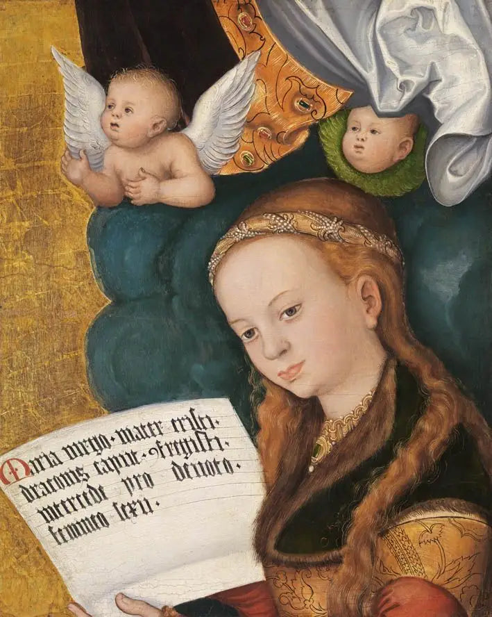 Pragsk Retabel [midterpanel, fragment] : Sankt Margareta - Lucas Cranach den Ældre