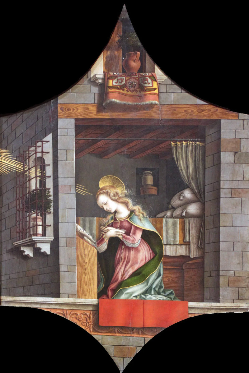 San Domenico-alteret: Jomfruens Annuncering - Carlo Crivelli
