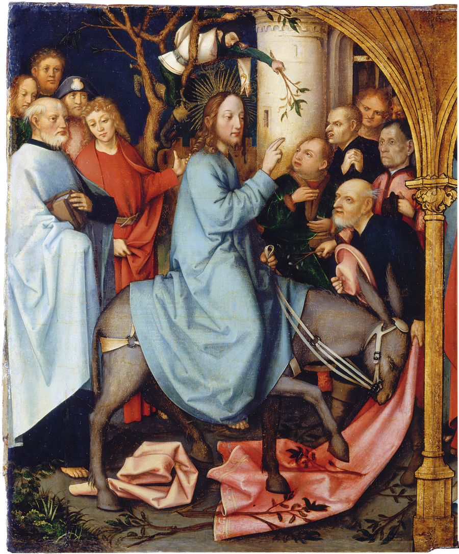 Dominikansk altertavle fra Frankfurt: Indgangen til Jerusalem - Hans Holbein den Ældre
