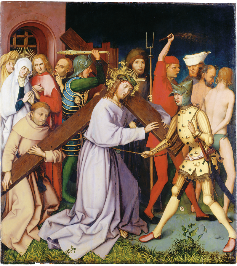 Dominikansk altertavle fra Frankfurt: Port de la Croix - Hans Holbein den Ældre
