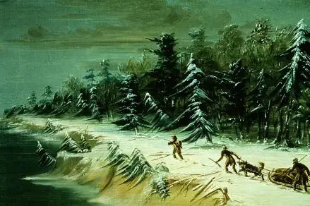 Tilbage til Fort Frontenac med slæde. Februar 1679 - George Catlin