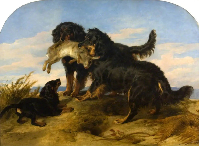 Retrievers med en hare - Edwin Henry Landseer