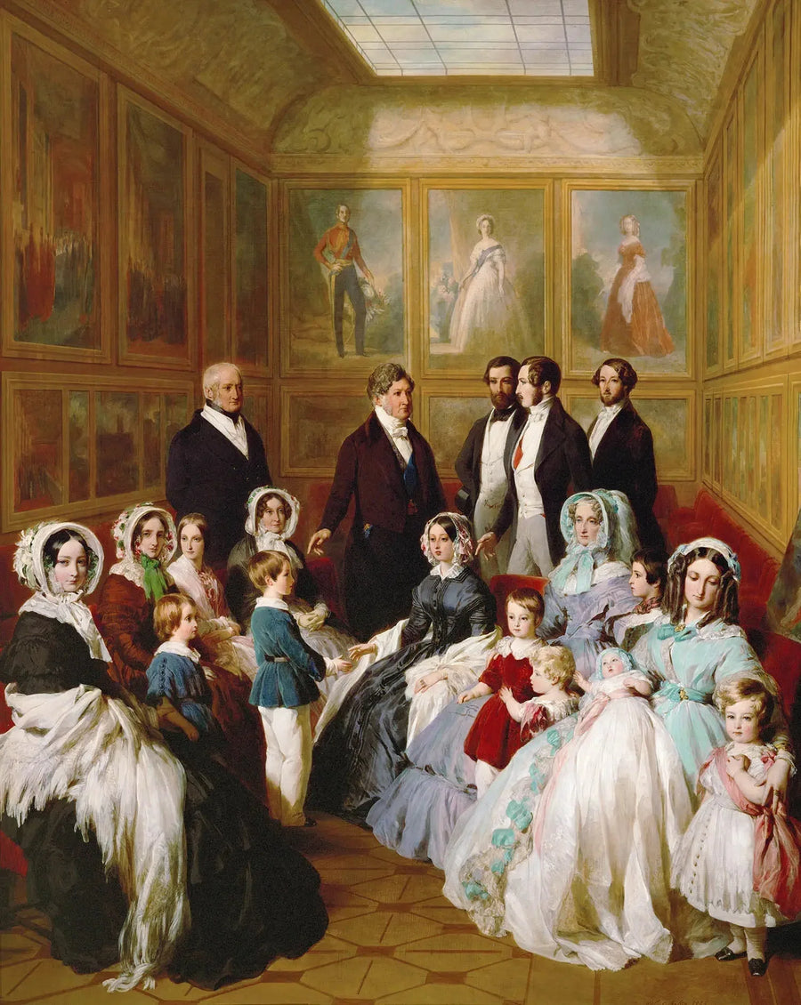Familienes samling i Victoria-galleriet på Eu-slottet, den 8. september 1845 - Franz Xaver Winterhalter